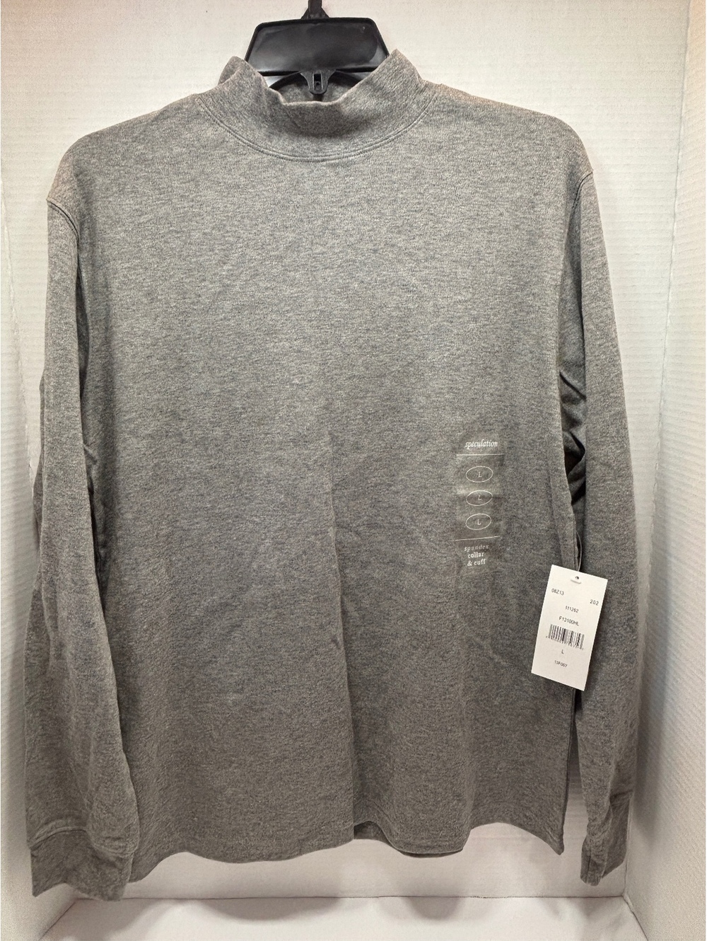 Speculation gray mock neck long sleeve top